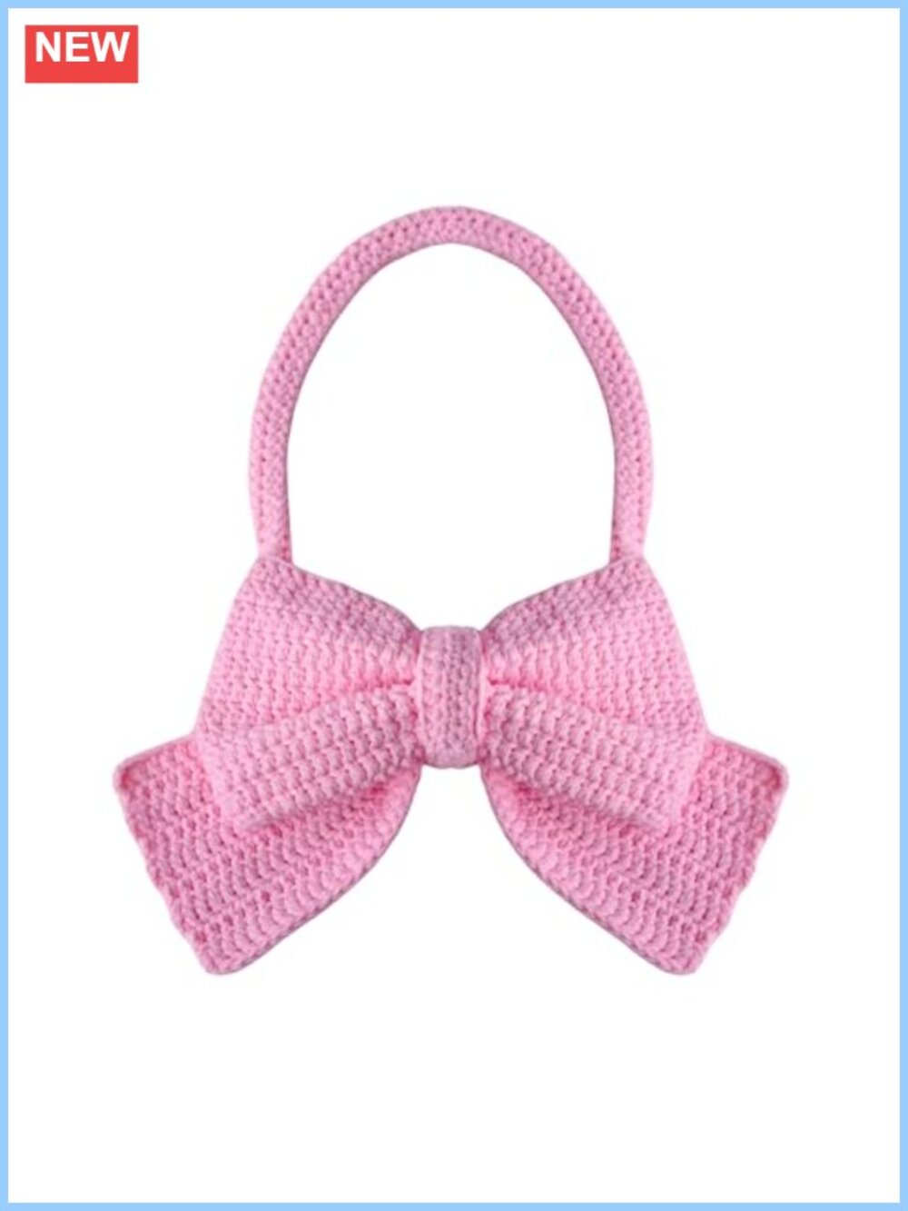 Crochet Bow Purse Knit Shoulder Bag Coquette Tote Y2K Handbag